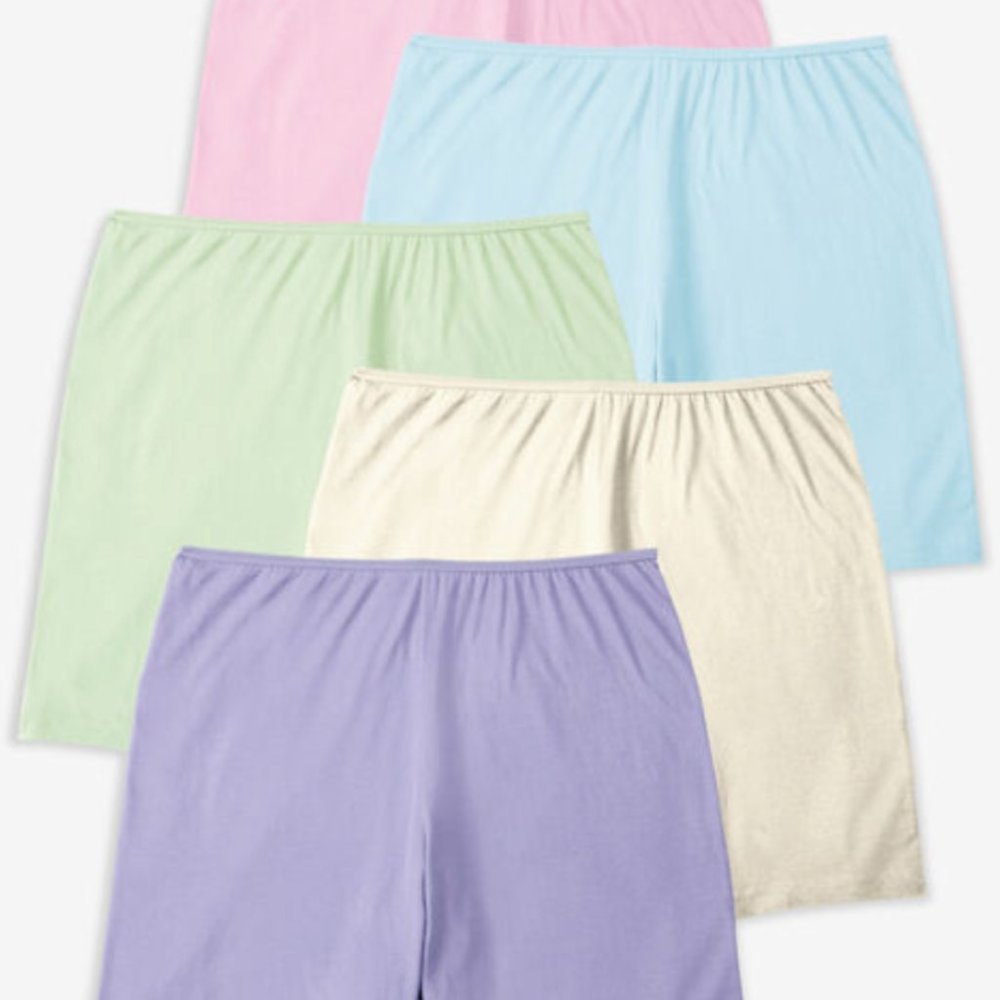 Comfort Choice Womens 5 Pack Pastel Cotton Boxers Size 7 XL 12 14